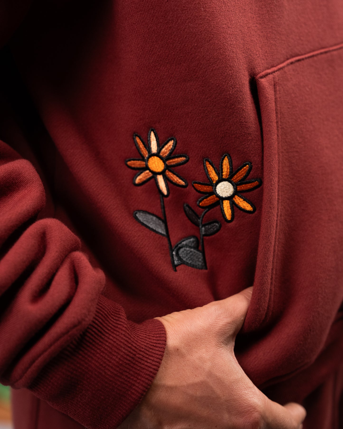 Pocket Flower Hoodie