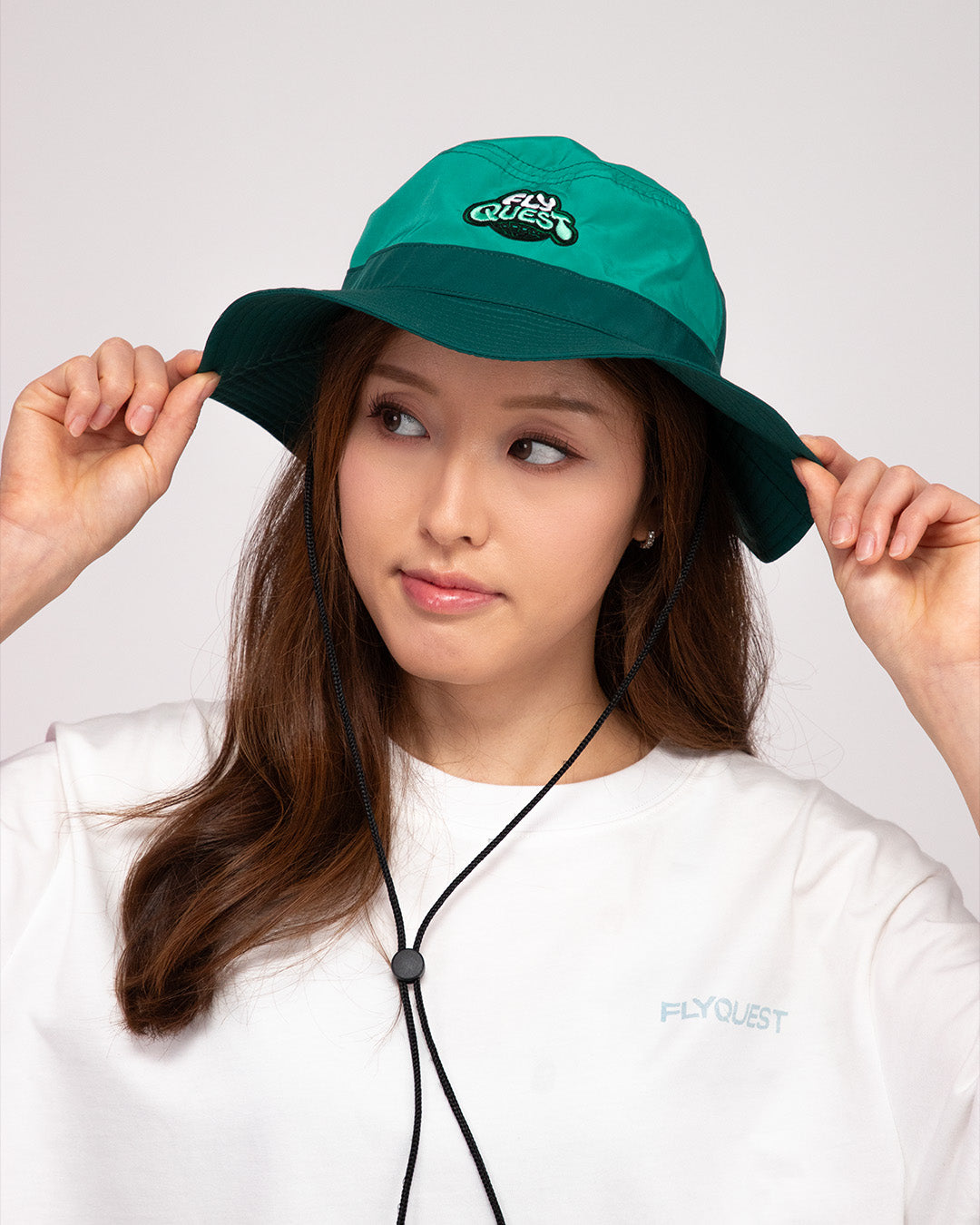 Green Colorblock Bucket Hat