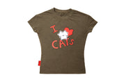 i <3 cats baby tee