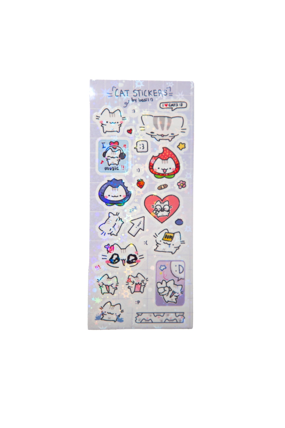 basil cat stickersheet